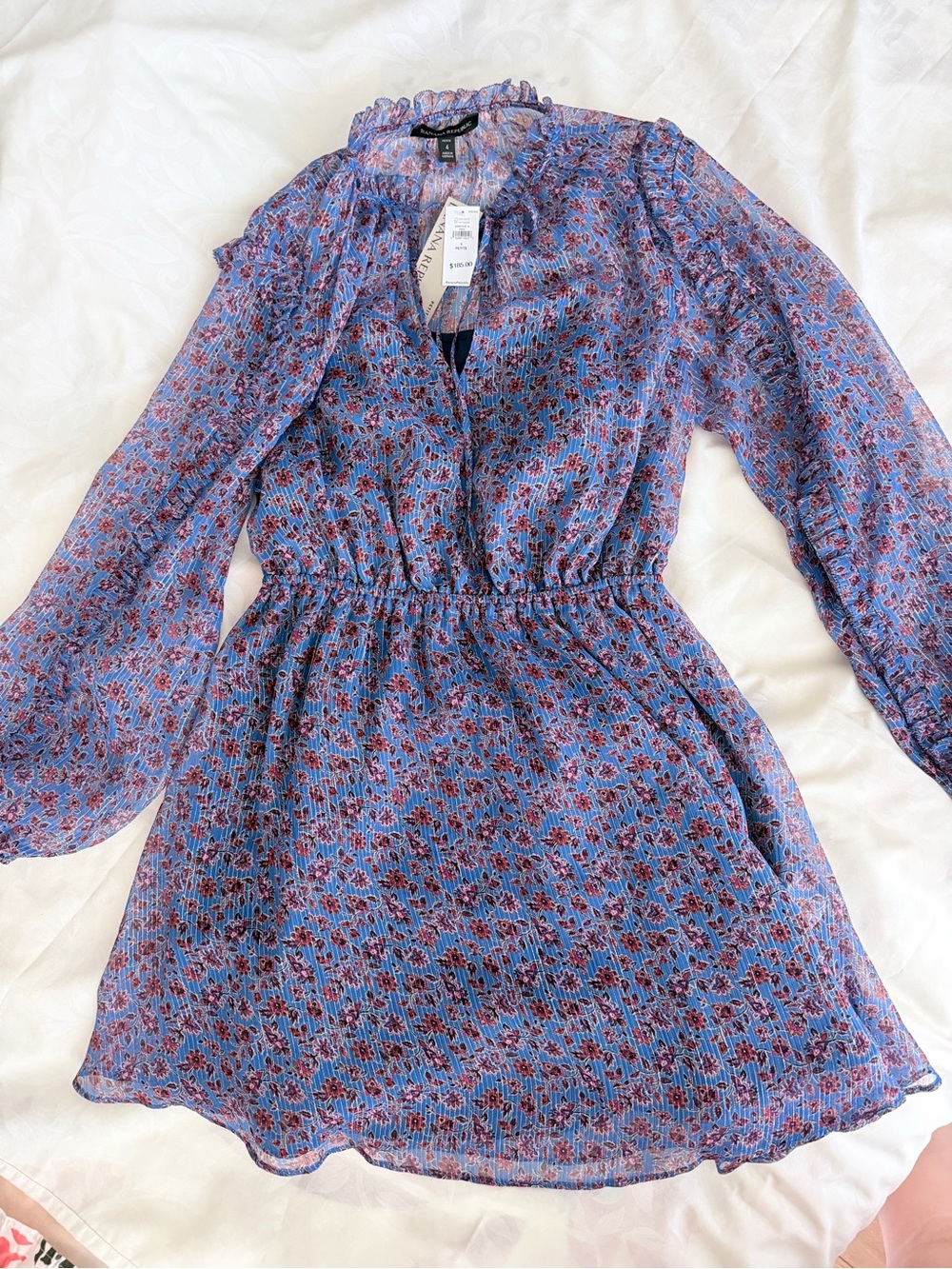 Banana Republic Blue Floral Midi Dress